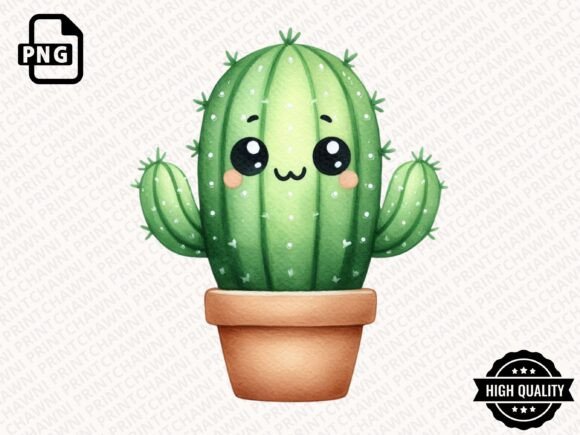 Kawaii Cute Potted Plant Clipart PNG: Your Go-To for Cheerful Design