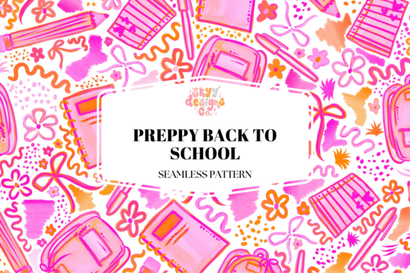 Preppy Watercolor Back to School Pattern: A Fresh Take on Classic Style