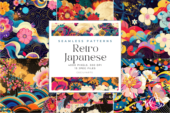 Retro Japanese Seamless Patterns: Authentic Textures for Modern Design