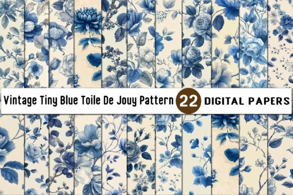 Understanding the Vintage Tiny Blue Toile De Jouy Pattern