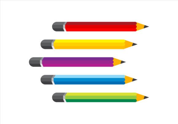 Unlocking Creativity with the Vector Design of Colorful Pencils
